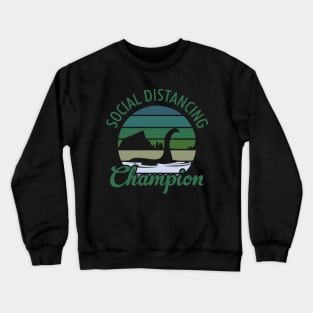 Loch Ness Monster Social Distancing Champion Crewneck Sweatshirt